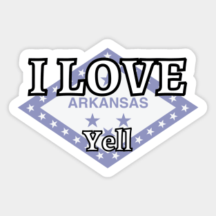 I LOVE Yell | Arkensas County Sticker